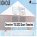 IGNOU December TEE 2023 Datesheet Out @ignou.ac.in; Check Schedule Here